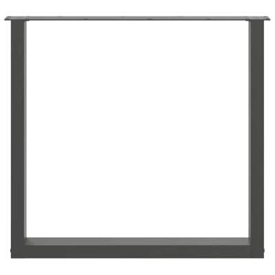 Salontafelpoten 3 st U-vormig 90x(72-73) cm staal antraciet