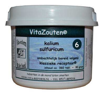 Vitazouten Kalium sulfuricum VitaZout nr. 06 360 Tabletten Vitazouten Kalium sulfuricum VitaZout nr. 06 360 Tabletten