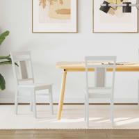 Eetkamerstoel 2 pcs Wit Massief Hout - thumbnail