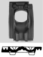 Kunststof dakpan "Mulden vlak" Ø110 en Ø131mm - thumbnail