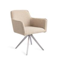 Jesper Home Eetkamerstoel 'Hofu' Turn Steel, Draaibaar, kleur Wild Walnut - thumbnail