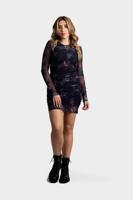 Off The Pitch Marble Mesh Jurk Dames Paars/Zwart - Maat M - Kleur: ZwartPaars | Soccerfanshop - thumbnail