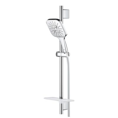 Grohe Rainshower SmartActive 130 Cube glijstangset 63cm met 3 straalsoorten en zeepschaal chroom
