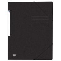Elastomap oxford top file a4 3 kleppen 390gr zwart - thumbnail