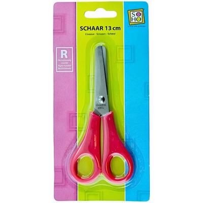 Soho papierschaar rond 13 cm staal rood/zilver Soho papierschaar rond 13 cm staal rood/zilver