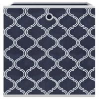 VidaXL Opbergboxen 10 st inklapbaar 32x32x32 cm ongeweven stof blauw - thumbnail