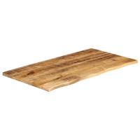 Tafelblad met natuurlijke rand 120x60x3,8 cm massief mangohout - thumbnail