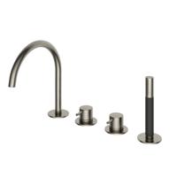 Inbouw Badrandcombinatie Hotbath Cobber Met Uitloop en 2-weg Omstel Geborsteld Nikkel (incl. Handdouche) - thumbnail