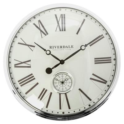 Wandklok Cambridge zilver 50cm