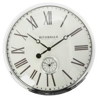 Wandklok Cambridge zilver 50cm - thumbnail