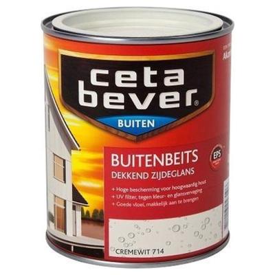 Cetabever Buitenbeits Dekkend Zijdeglans - Cremewit 714