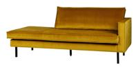 WOOOD Daybed 'Rodeo' Rechts, Velvet, kleur Oker - thumbnail