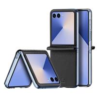 Dux Ducis Samsung Galaxy Z Flip 7 Leren hoes - backcover - Zwart - thumbnail