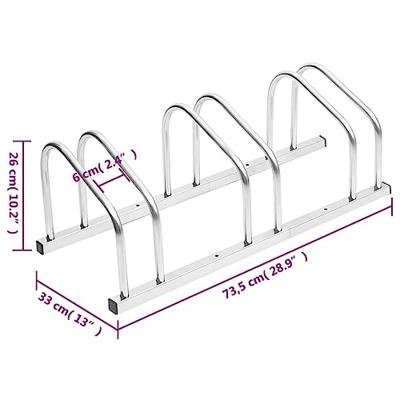 Fietsenrek voor 3 fietsen gegalvaniseerd staal