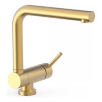 Keukenkraan Tres Top | Opbouw | 360° Draaibaar | Mengkraan | 1-hendel | Rond | 24k Goud mat - thumbnail