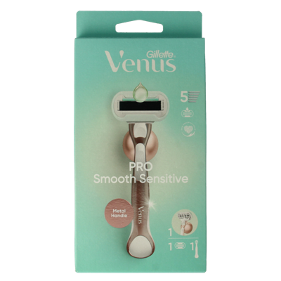 Gillette Venus deluxe smooth sensitive rosegold razor 1 Stuks Gillette Venus deluxe smooth sensitive rosegold razor 1 Stuks