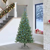 VidaXL Kerstboom met 300 led met standaard groen 240 cm pvc - thumbnail