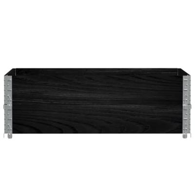 VidaXL Palletopzetranden 2 st 120x80 cm massief grenenhout zwart
