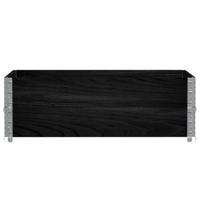 VidaXL Palletopzetranden 2 st 120x80 cm massief grenenhout zwart - thumbnail