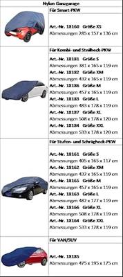 HP autodekzeil nylon full garage van 475x195x175cm