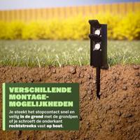 Tuinstopcontact zwart 2-polige stekker 23x7x7cm - thumbnail