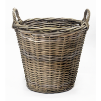 Mand Rotan Antique Grey D45H40 cm Van der Leeden - Van der leeden - thumbnail