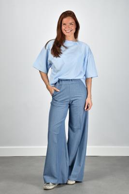 Sea Me Happy broek Super Woody Summer Casual Pin Striped jeans blue