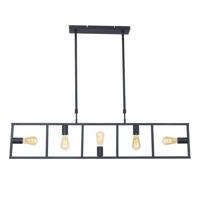 Steinhauer - Mexlite Racky - hanglamp 5 lichts - zwart - thumbnail