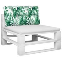 VidaXL Palletkussen bladpatroon 70x40x12 cm stof - thumbnail