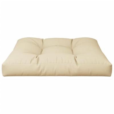 VidaXL Palletkussen 80x80x12 cm stof beige