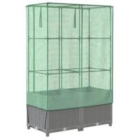 Plantenbak verhoogd met kashoes 80x40x138 cm rattanlook - thumbnail