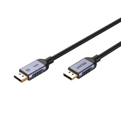UNITEK C1628GY01-2M DisplayPort kabel Zwart, Grijs