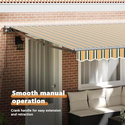 VidaXL Inklapbaar zonnescherm groen en geel 400 × 300 cm