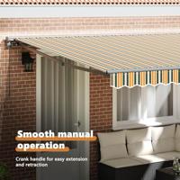 VidaXL Inklapbaar zonnescherm groen en geel 400 × 300 cm - thumbnail