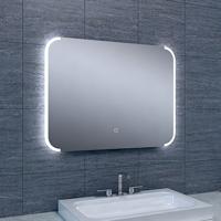 Bracket spiegel rechthoek met LED, dimbaar en spiegelverwarming 80 x 60 cm - thumbnail