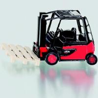Siku 1311 linde vorkheftruck 7x4cm rood - thumbnail