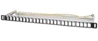 Intellinet 24-Port Patchpanel geschirmt und unbestückt 0,5 HE schwarz für Keystone-Jacks Patchpaneel 483 mm (19) Zonder connectoren 0.5 HE Zwart Niet ingericht - thumbnail