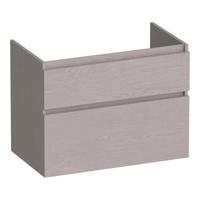 Brauer Delight - Onderkast - 80 cm - met 2 Softclose Lades Greeploos en 1 Sifon Uitsparing - Timber Greige - thumbnail