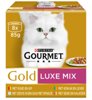 Gold luxe mix 8x85g kattenvoer Gourmet - Gourmet - thumbnail