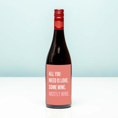 Wijnfles All you need is love - Rood (Merlot)