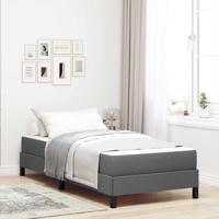 Boxspring bed met matras Donkergrijs 100 x 200 cm Stof - thumbnail