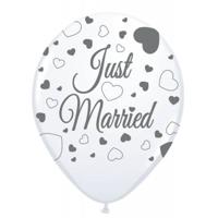 Just Married ballonnen 8st - thumbnail