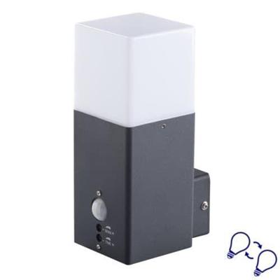 Buitenlamp - Muurlamp Varda - rechthoekig - met sensor - losse E27