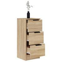 Dressoir 30x30x70 cm bewerkt hout sonoma eikenkleurig - thumbnail
