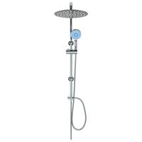 Douchekoppenset dubbel met handdouche roestvrij staal - thumbnail