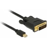 Delock 83989 DisplayPort-kabel Mini-displayport / DVI Aansluitkabel Mini DisplayPort-stekker, DVI-D 24+1-polige stekker 2 m Zwart Vergulde steekcontacten, - thumbnail