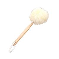 2 PC'S lange handvat opknoping zachte mesh lichaam douche borstel (wit) - thumbnail