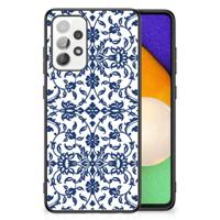 Samsung Galaxy A52 | A52s (5G/4G) Bloemen Hoesje Flower Blue - thumbnail