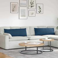 VidaXL Sofa kussens 2 pcs blauw 120 x 40 cm stof - thumbnail