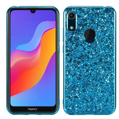 Glittery poeder schokbestendig TPU Case voor Huawei Honor Play 8A (blauw) Glittery poeder schokbestendig TPU Case voor Huawei Honor Play 8A (blauw)